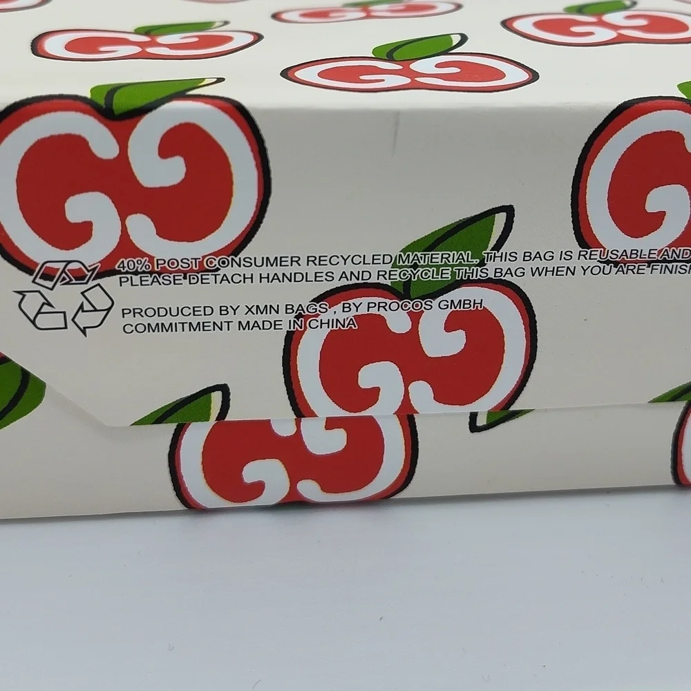 GUCCI Apple Print Gift Bag | Rare GG Apple Logo Shopping Packaging Collector